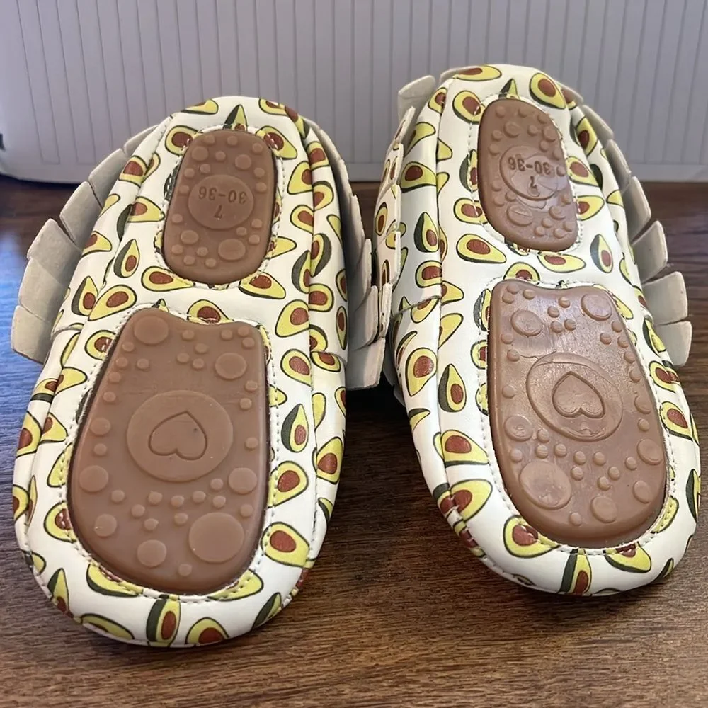 Avocado Print Kids Moccasins